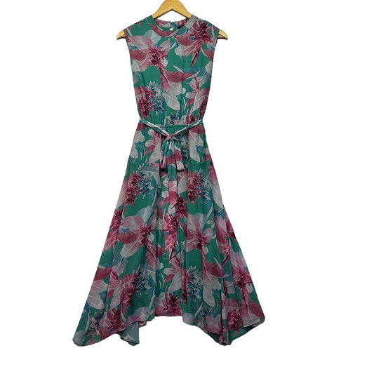 Portmans Green Floral Dress - Size 16
