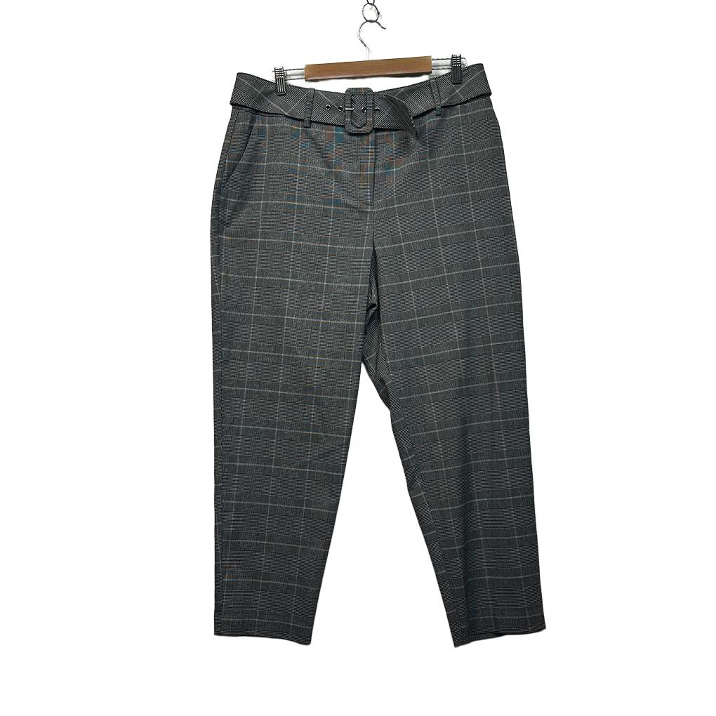 Portmans Grey Check Pants - Size 16