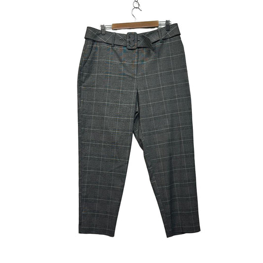 Portmans Grey Check Pants - Size 16