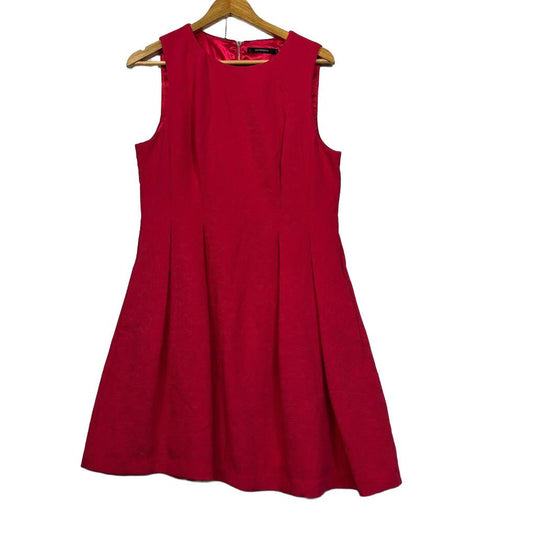 Portmans Pink/Red Fit and Flare Sleeveless Dress - Size 14
