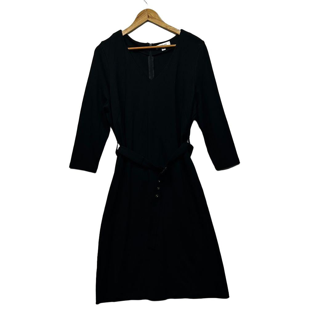 Preview Black Long Sleeve Plus Size Dress - Size 18