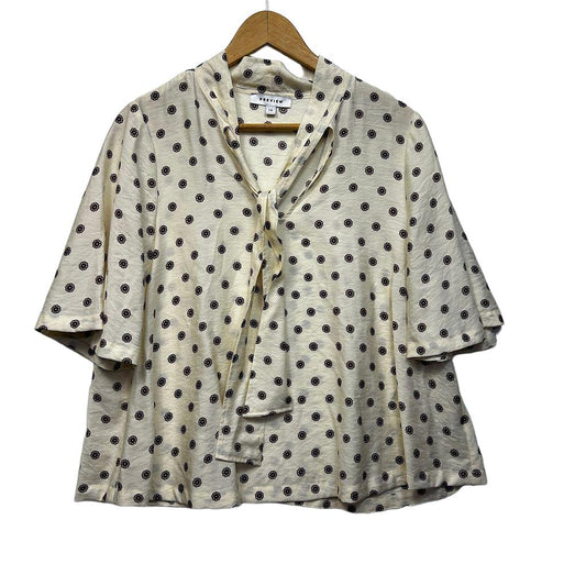 Preview Cream Flutter Sleeve Top - Size 14
