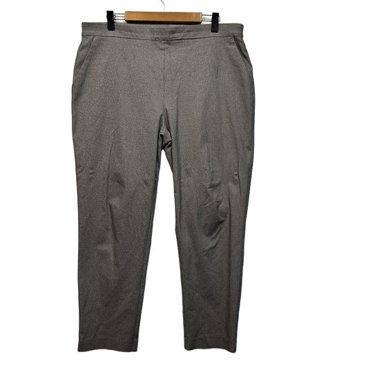 Preview Grey Houndstooth Plus Size Pants - Size 20