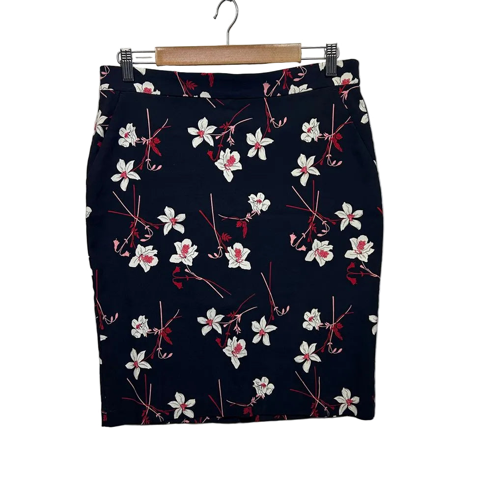 Preview Navy Floral Skirt - Size 12