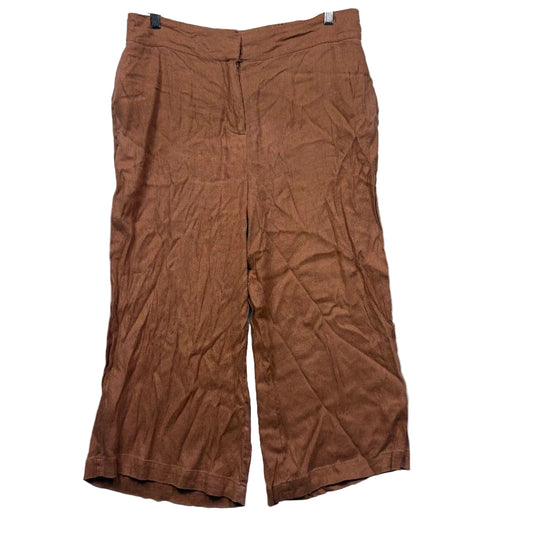 Preview Rust Linen Culotte Pants - Size 14