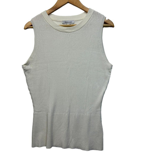 Preview Cream Sleeveless Knit Top - Size XL