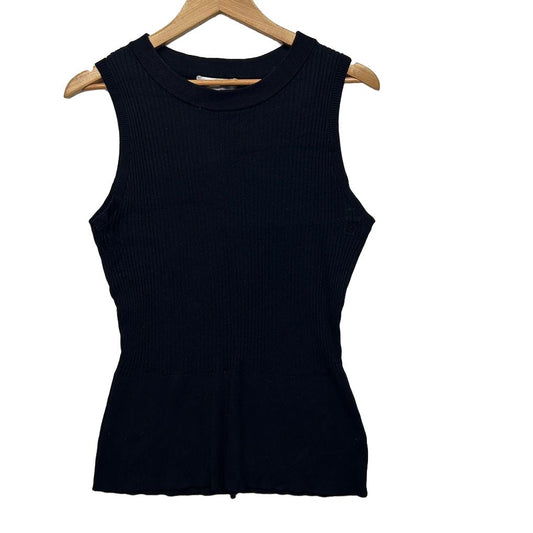 Preview Black Sleeveless Knit Top - Size XL