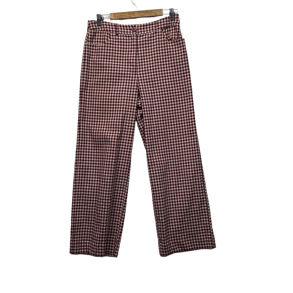 Princess Highway Check Cotton Pants - Size 12
