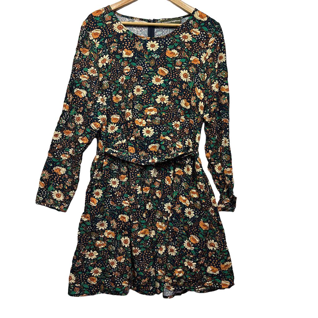 Princess Highway Navy Floral Dress - Size 20
