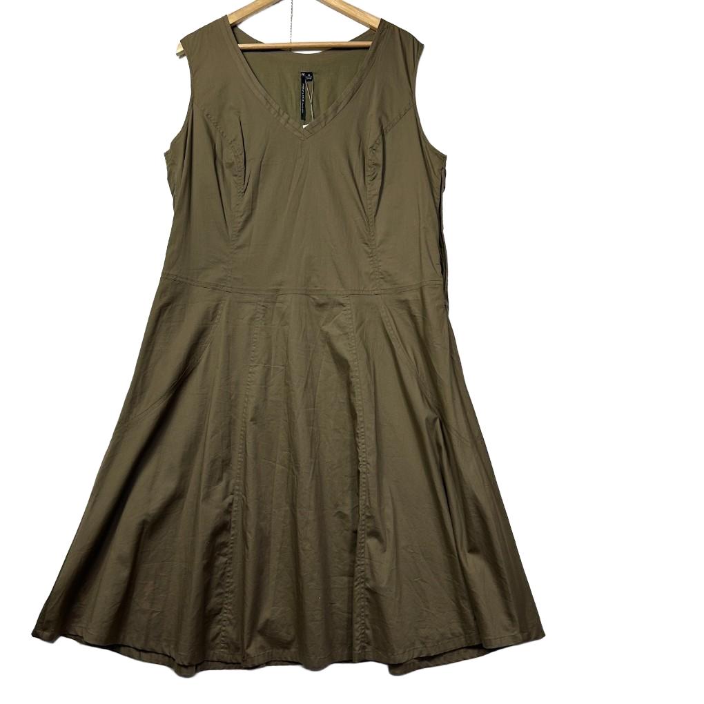 Privilege Olive Cotton Dress - Size 18