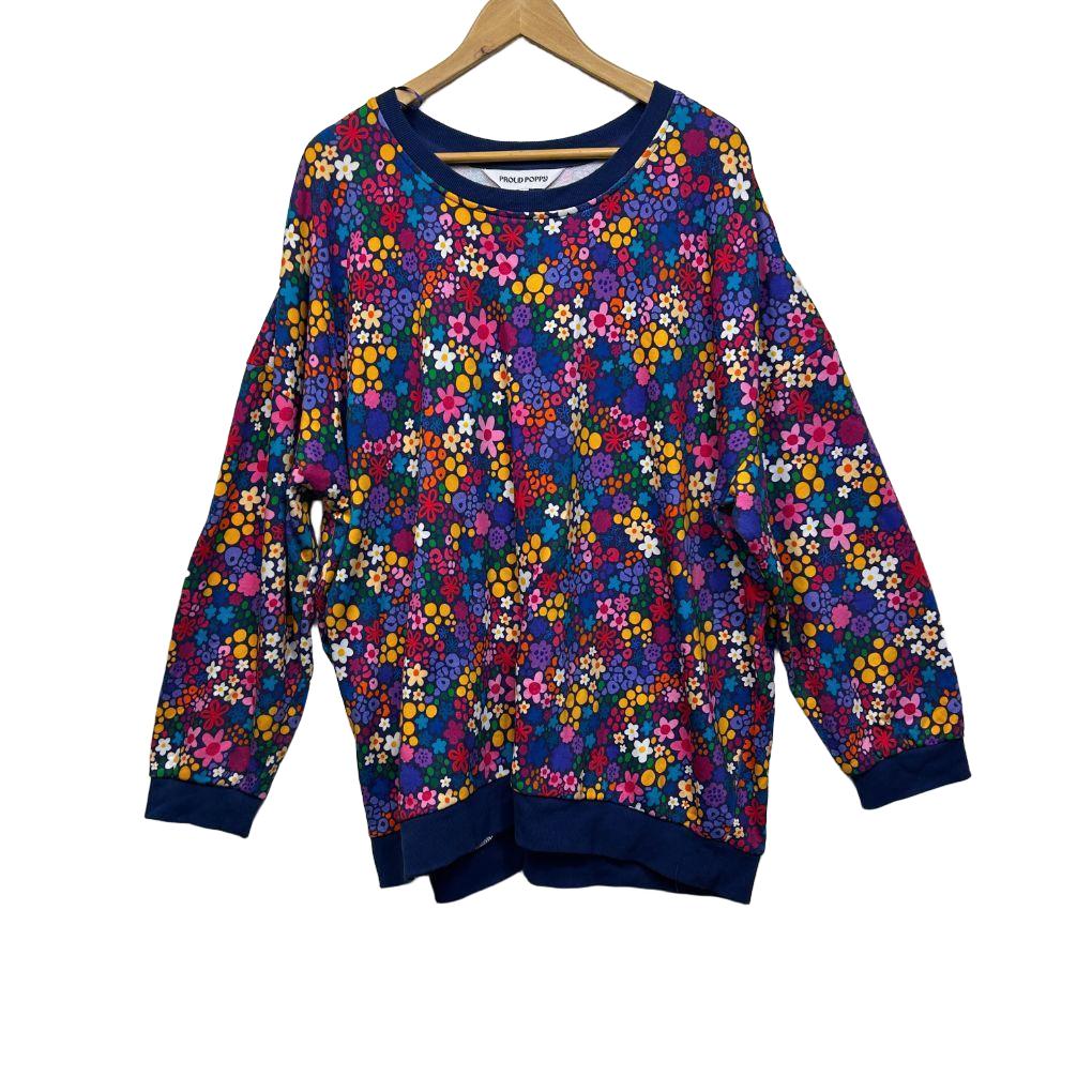 Proud Poppy Multicoloured Floral Cotton Jumper - Size 24