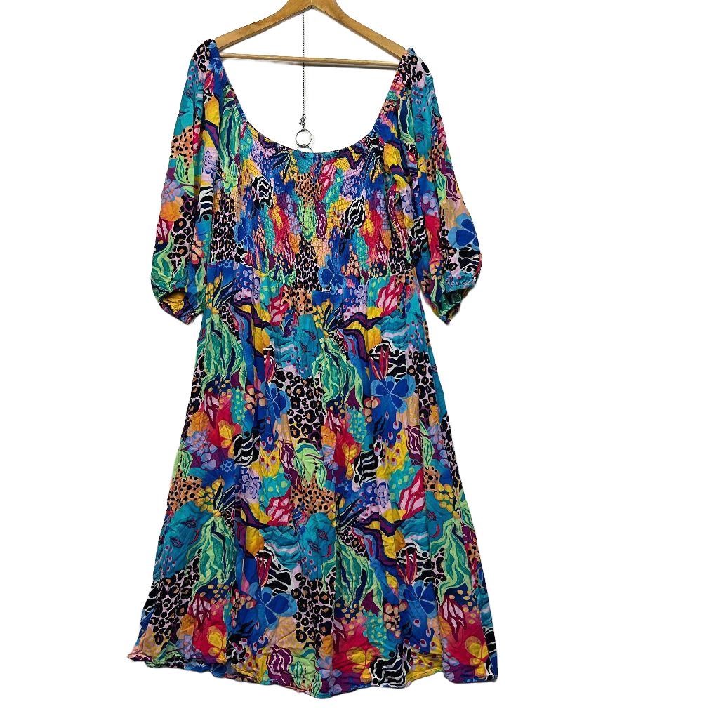 Proud Poppy Multicoloured Dress - Size 18