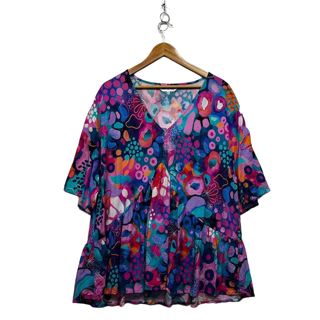 Proud Poppy Multicoloured Peak Top - Size 22