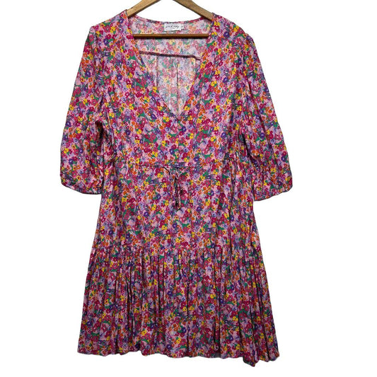 Proud Poppy Pink Multicoloured Dress - Size 16