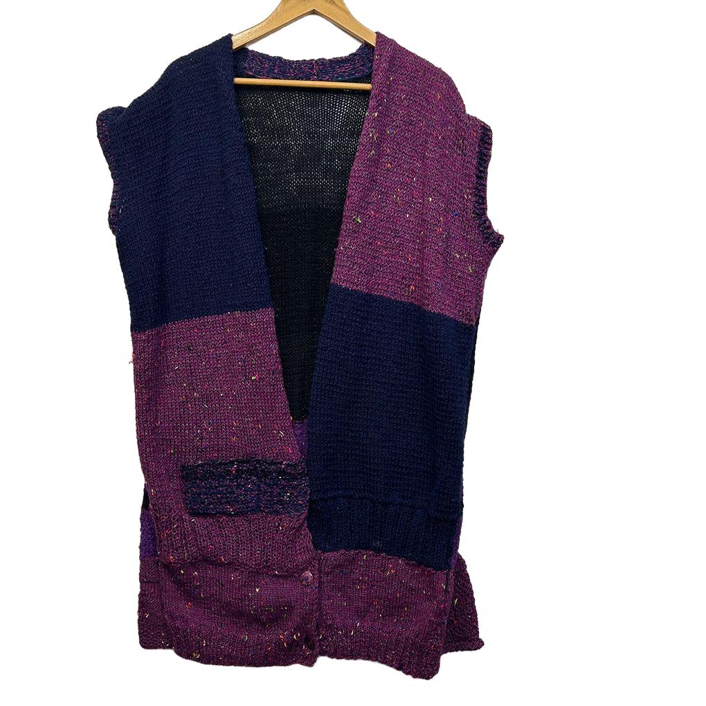 Vintage Purple Knit Vest - One Size