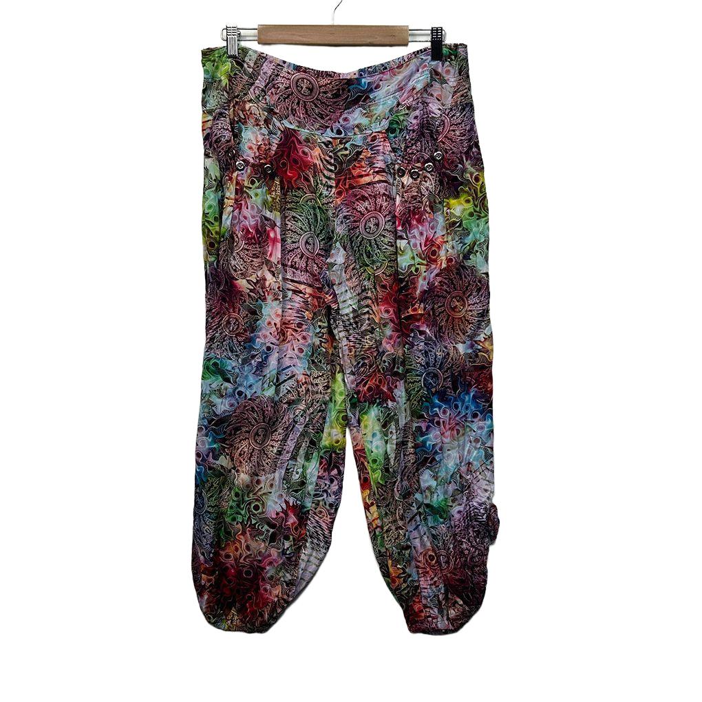 Quelque Multicoloured Boho Harem Pants - Size 16