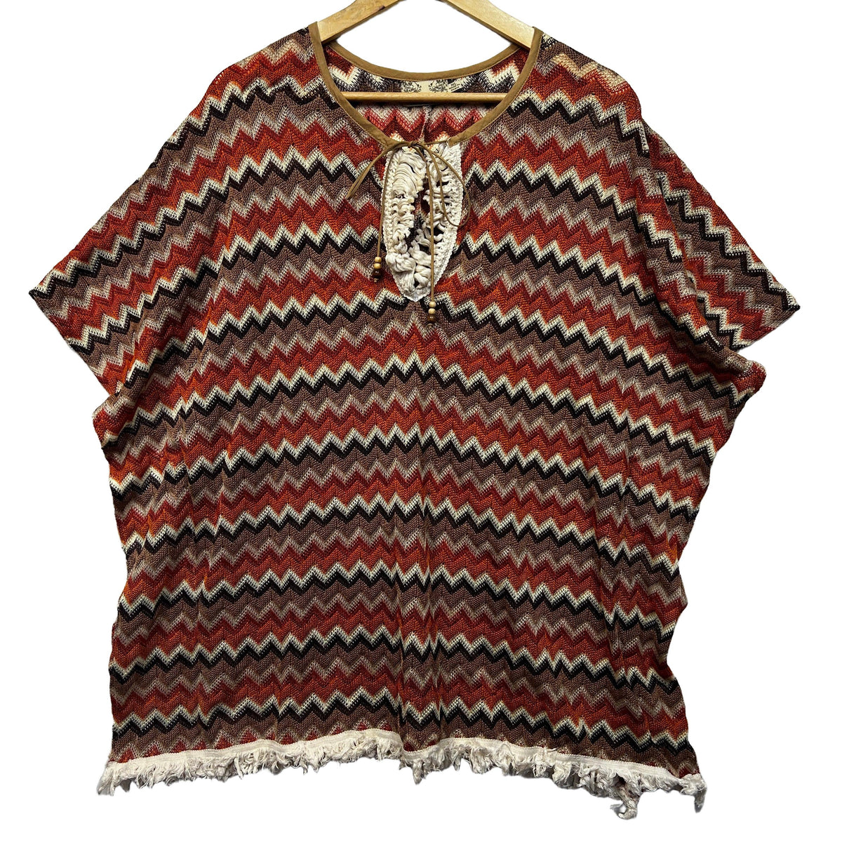 Qui Qui Multicoloured Poncho Top - Size M/L