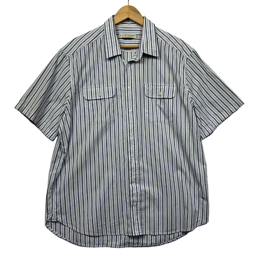 R M Williams Mens Short Sleeve Striped Shirt - Size 3XL