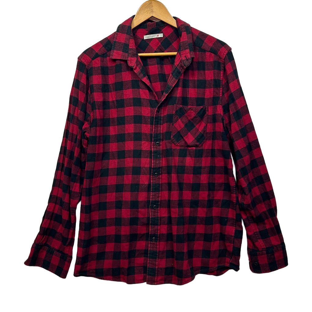 Target Red and Black Check Flannel Shirt - Size L