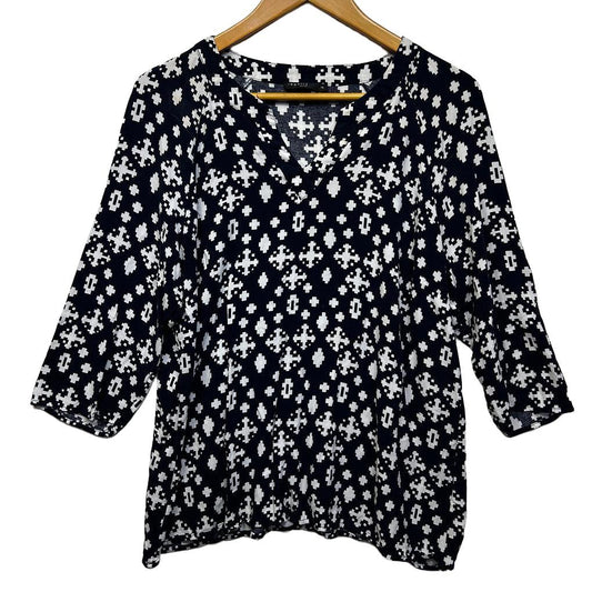 Regatta Black and White Print Top - Size 16