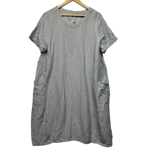 Regatta Blue Linen Dress - Size 16