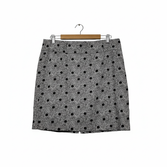 Review Black White Polka Dot Pencil Skirt - Size 14
