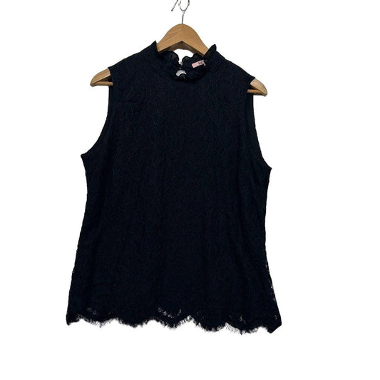 Review Navy Lace Sleeveless Top - Size 14