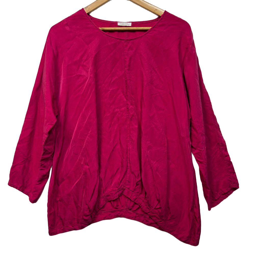 Ridley Pink Silk Tencel Top - Size 16/18