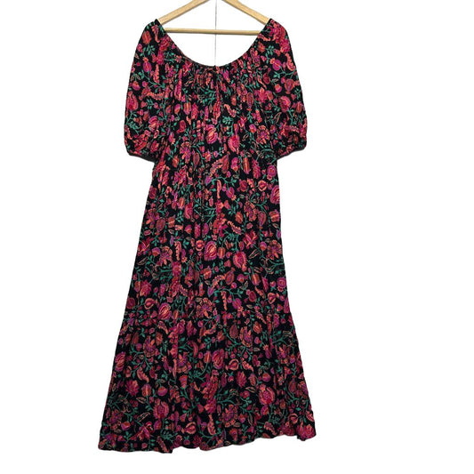 Rivers Black Floral Dress - Size 20