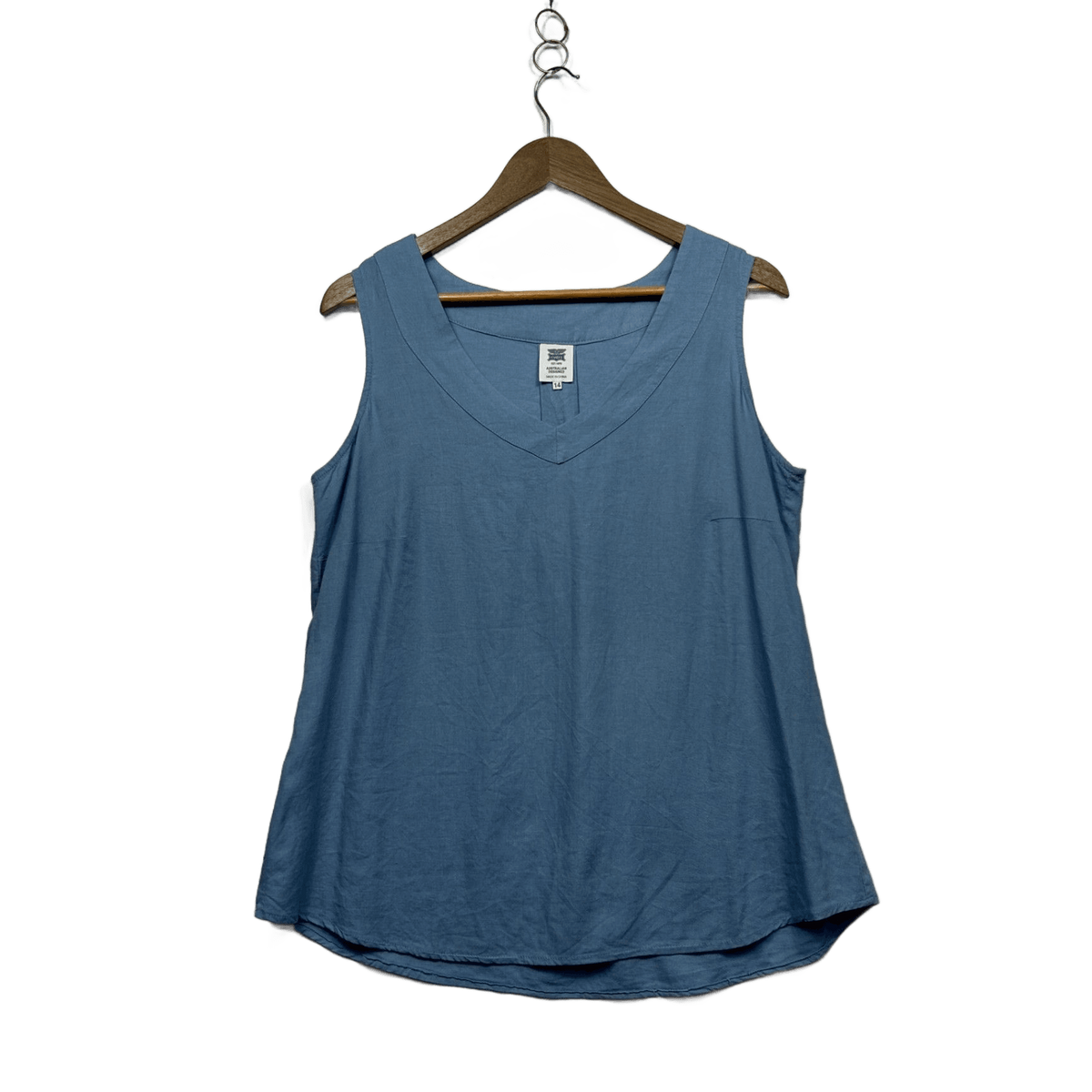 Rivers Blue V-Neck Tank Top - Size 14