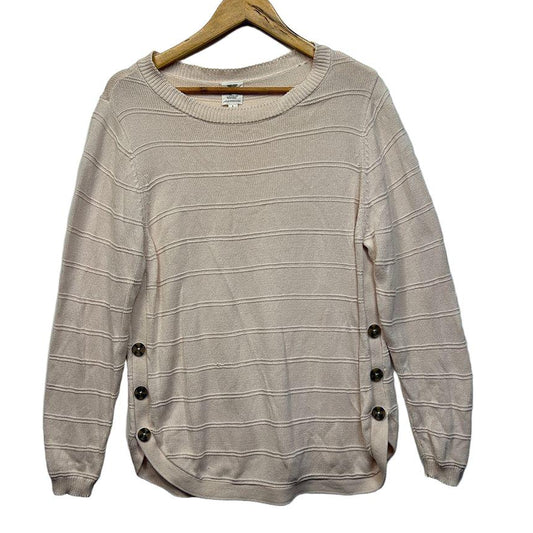 Rivers Cream Cotton Knit Jumper - Size L