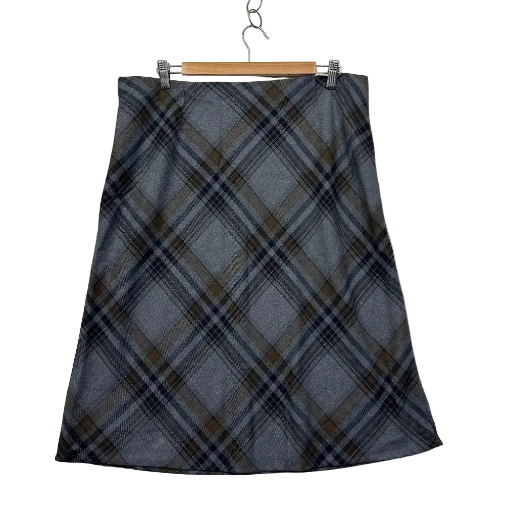 Rivers Grey Plaid Skirt - Size 14