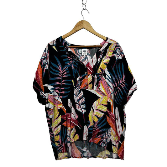 Rivers Multicoloured Plus Size Tropical Print Top - Size 22