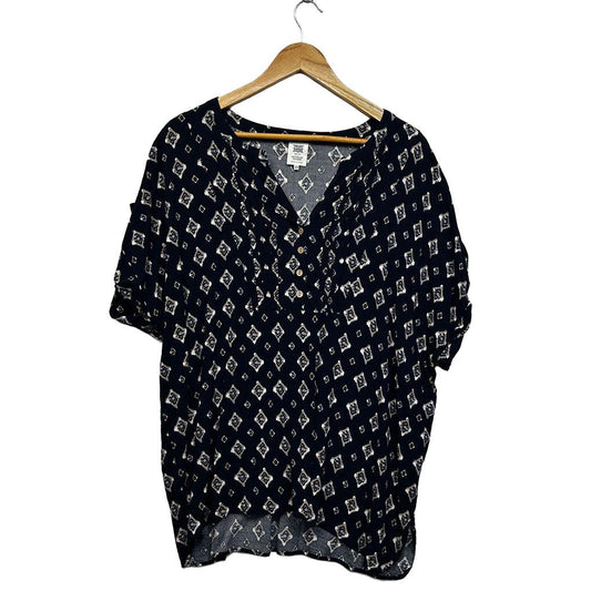 Rivers Navy Plus Size Print Top - Size 22