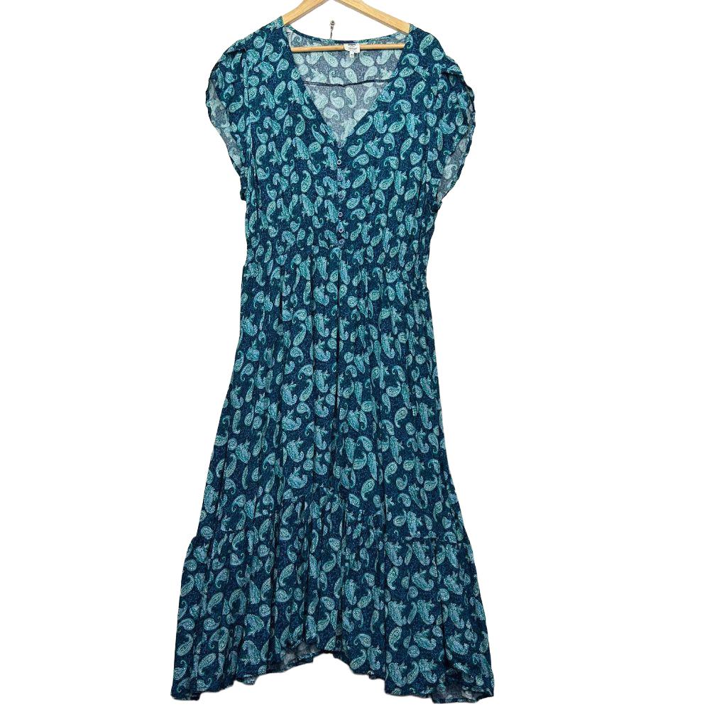 Rivers Teal Paisley Maxi Dress - Size 22