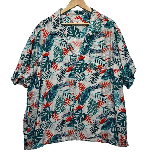 Rivers White Floral Mens Shirt - Size 3XL