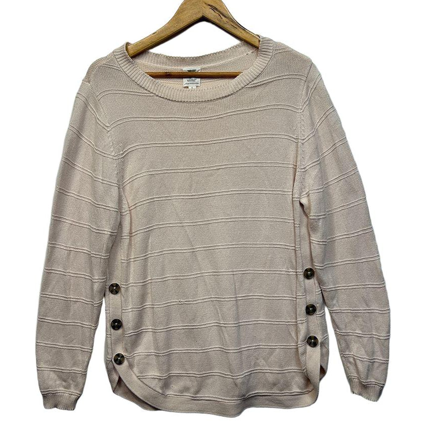 Rivers Cream Cotton Knit Jumper - Size L