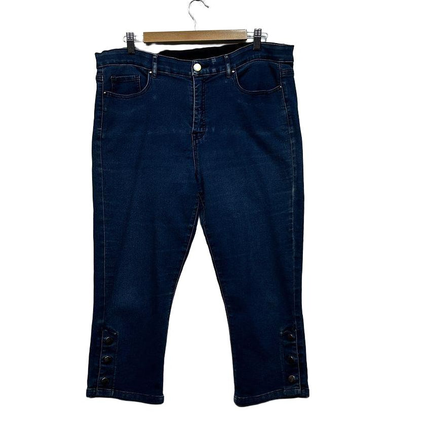 Rockmans Blue Capri Jeans - Size 16