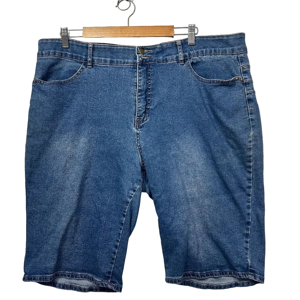 Rockmans Blue Denim Shorts - Size 20