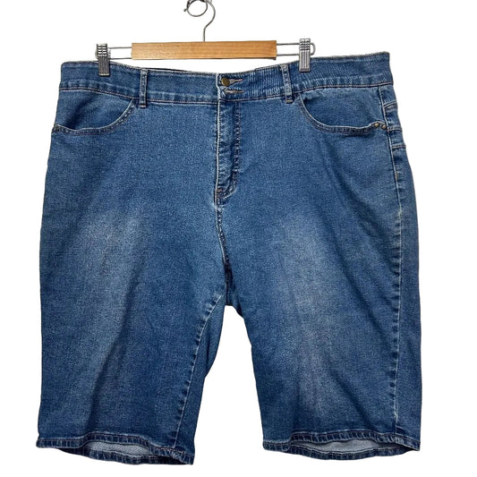 Rockmans Blue Denim Shorts - Size 20