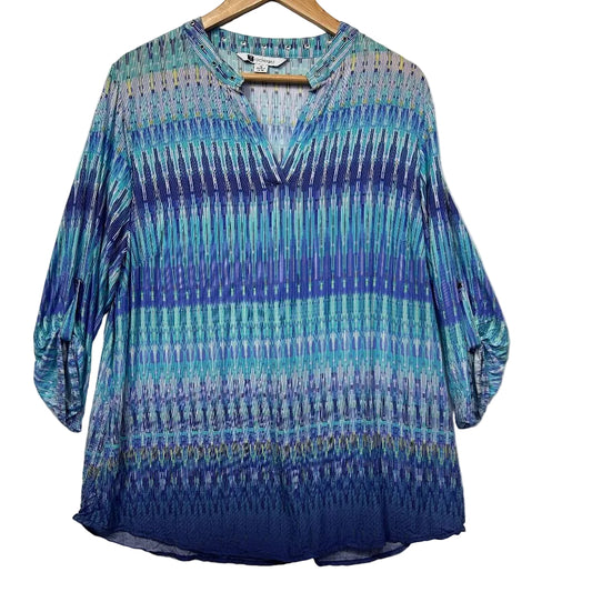Rockmans Blue Top - Size 18