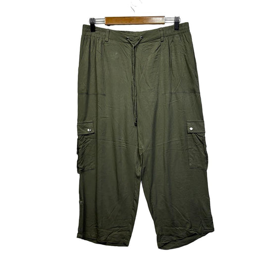 Rockmans Khaki Cargo Pants - Size 14