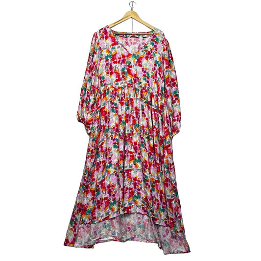 Rockmans Multicoloured Plus Size Floral Maxi Dress - Size 20
