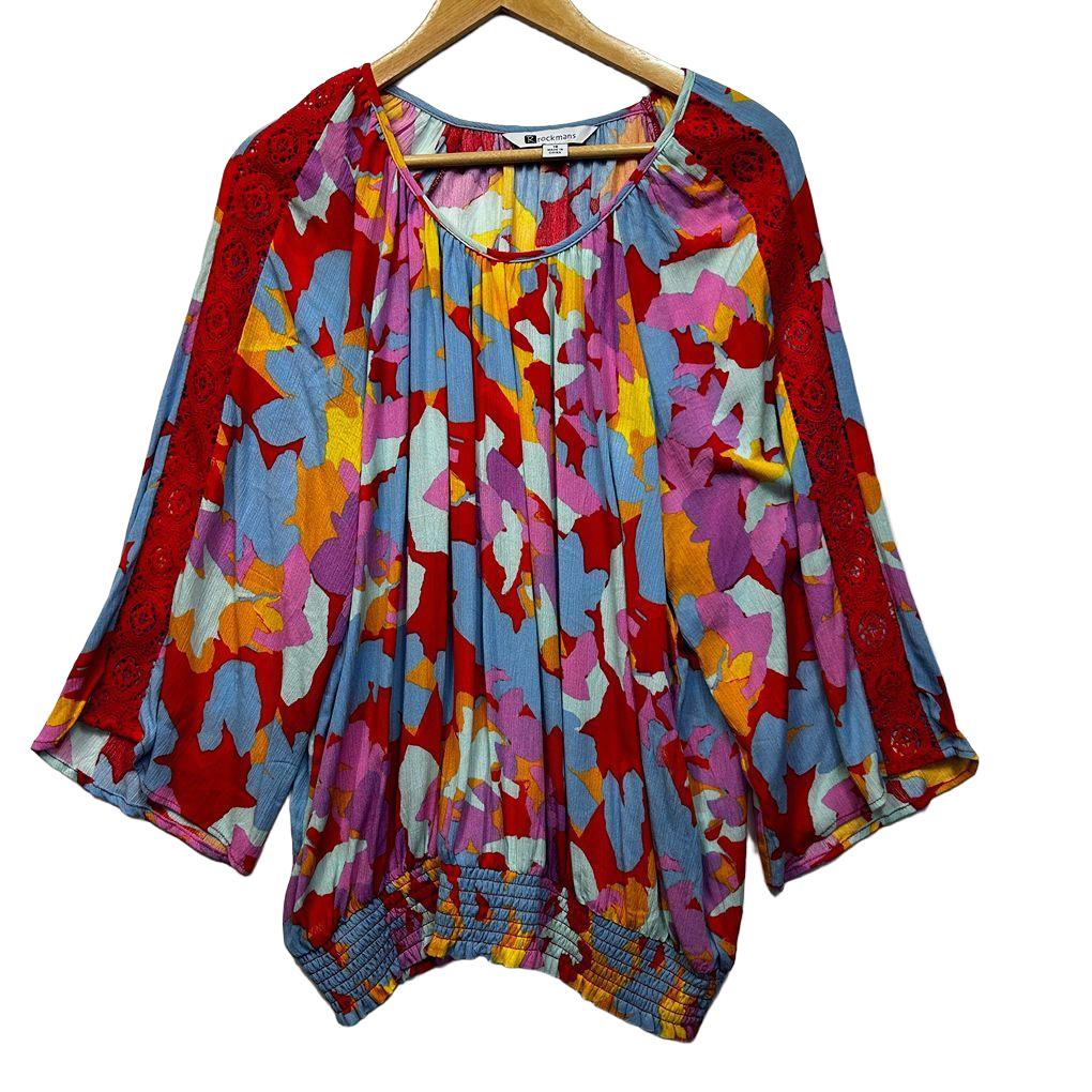 Rockmans Multicoloured Top - Size 18