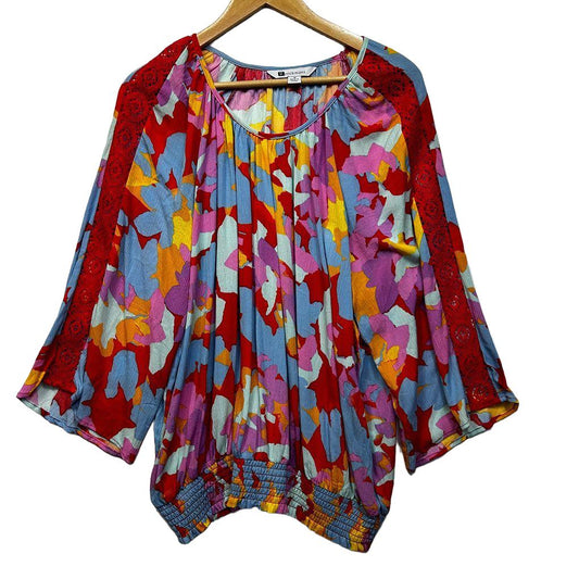Rockmans Multicoloured Top - Size 18