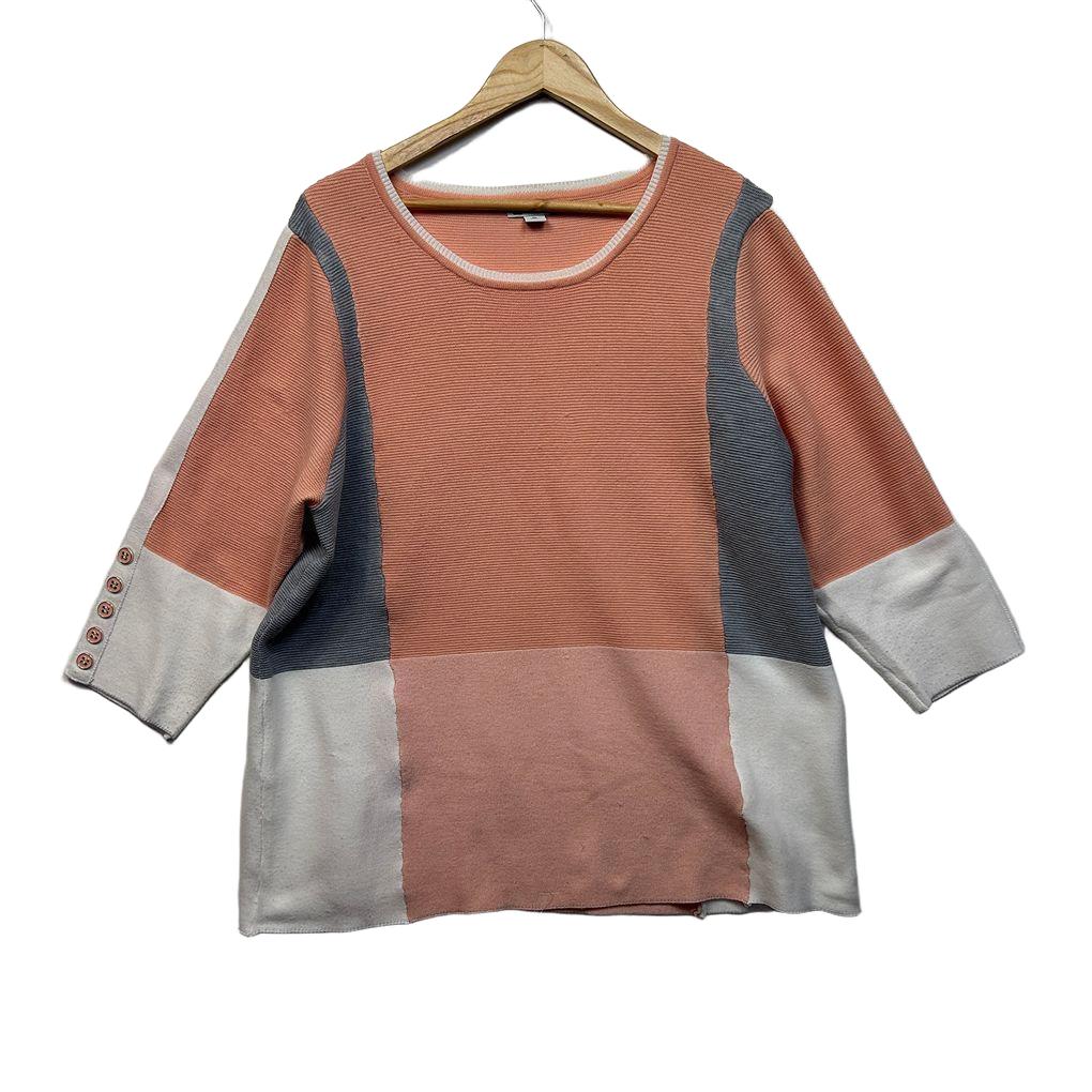 Rockmans Peach Knit Cotton Top - Size XL