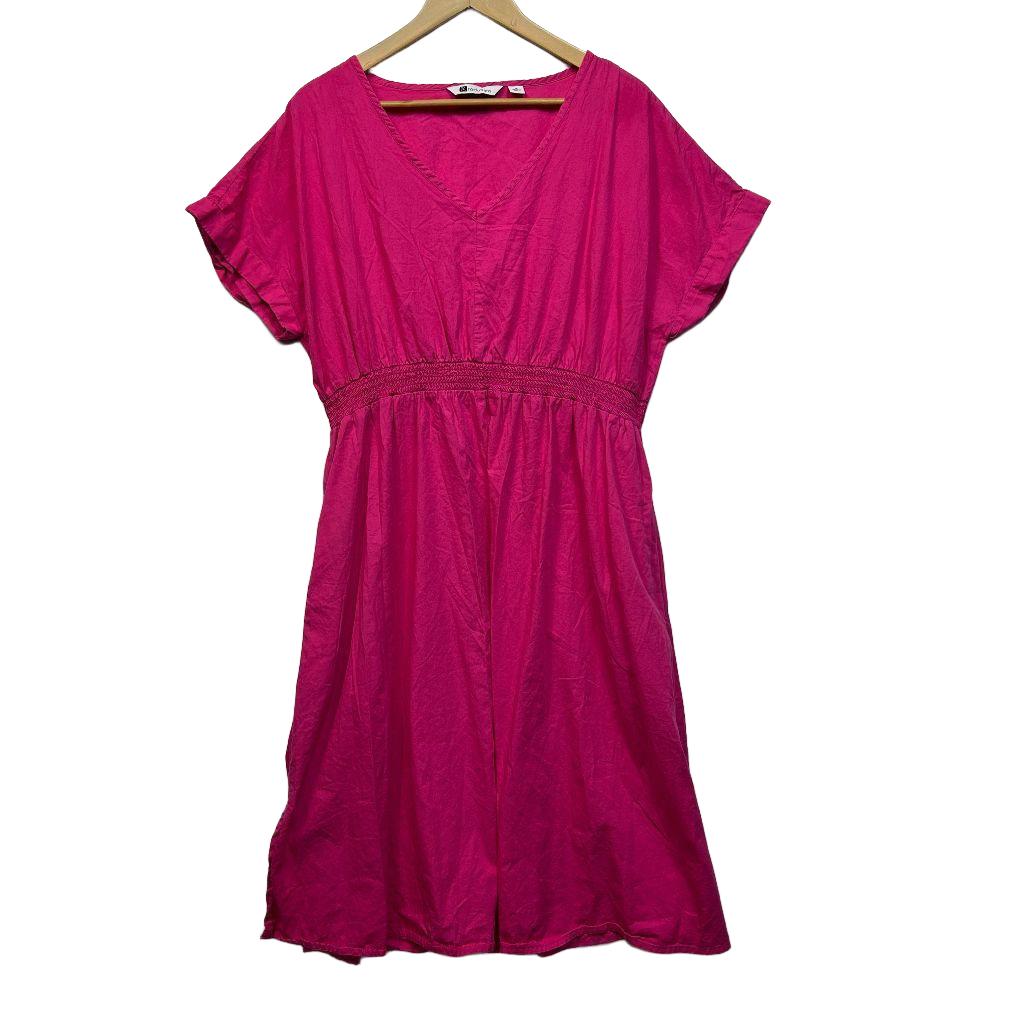 Rockmans Pink Cotton Dress - Size 18