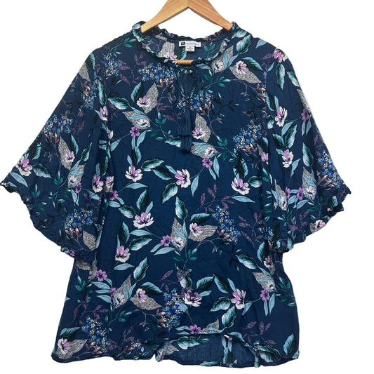 Rockmans Navy Top - Size 14