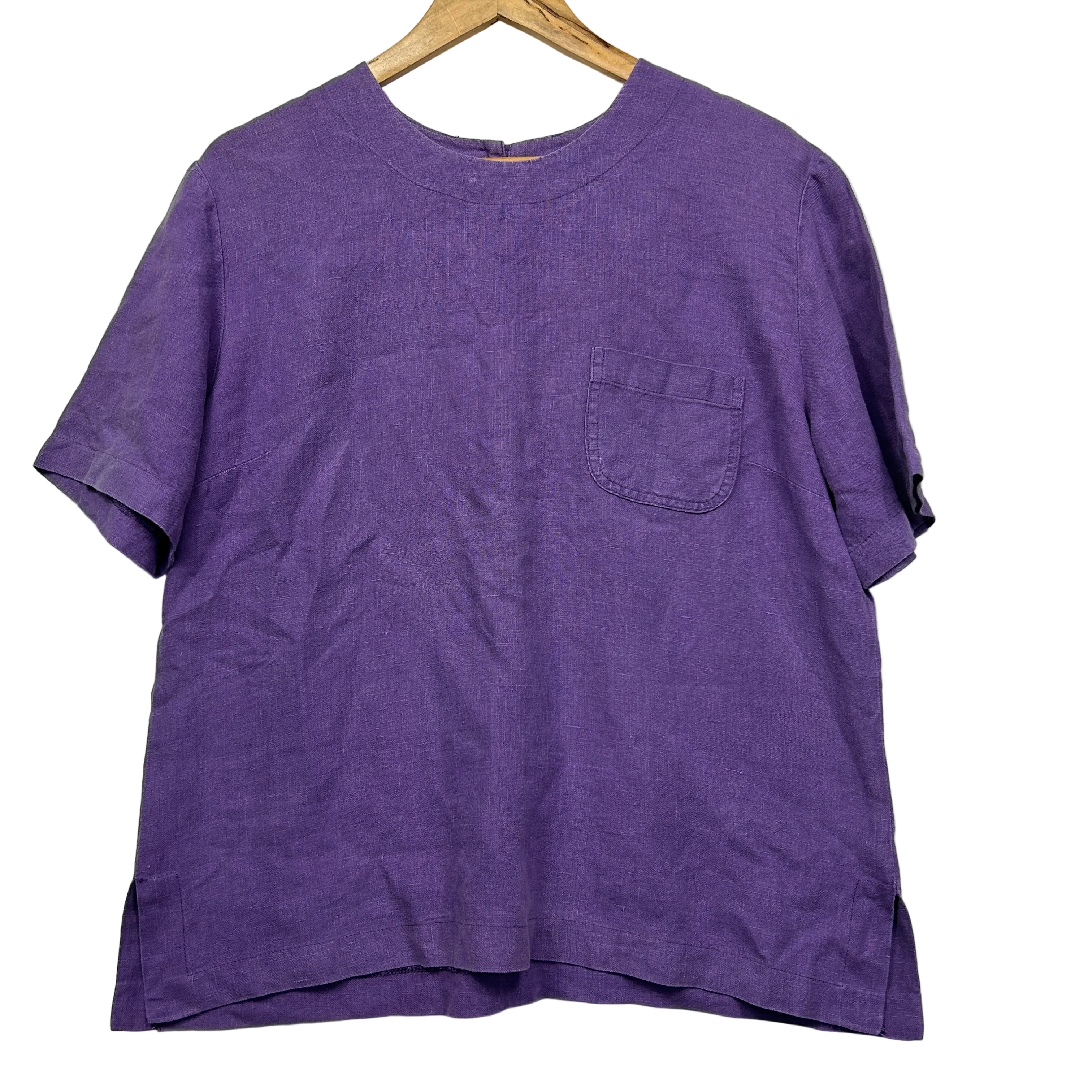 Rogues Australia Purple Linen Top - Size 12
