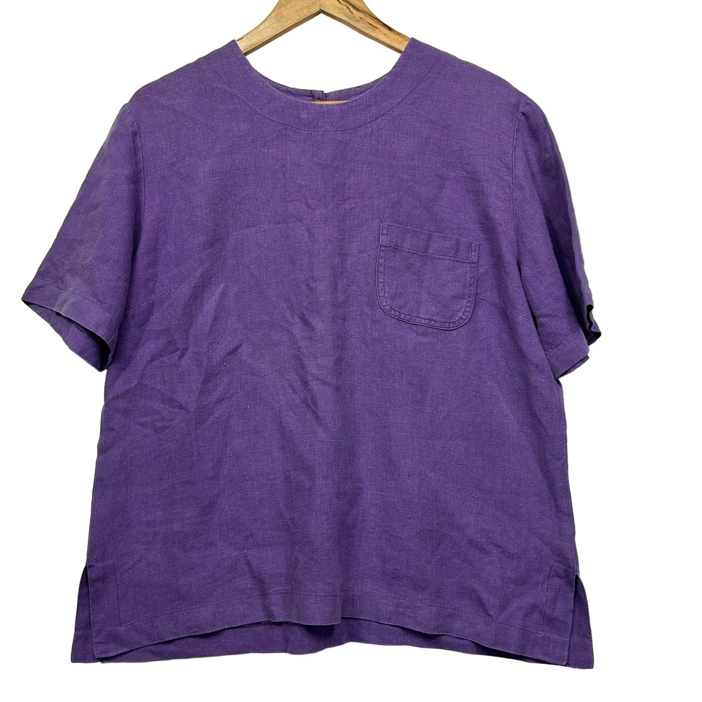 Rogues Australia Purple Linen Top - Size 12